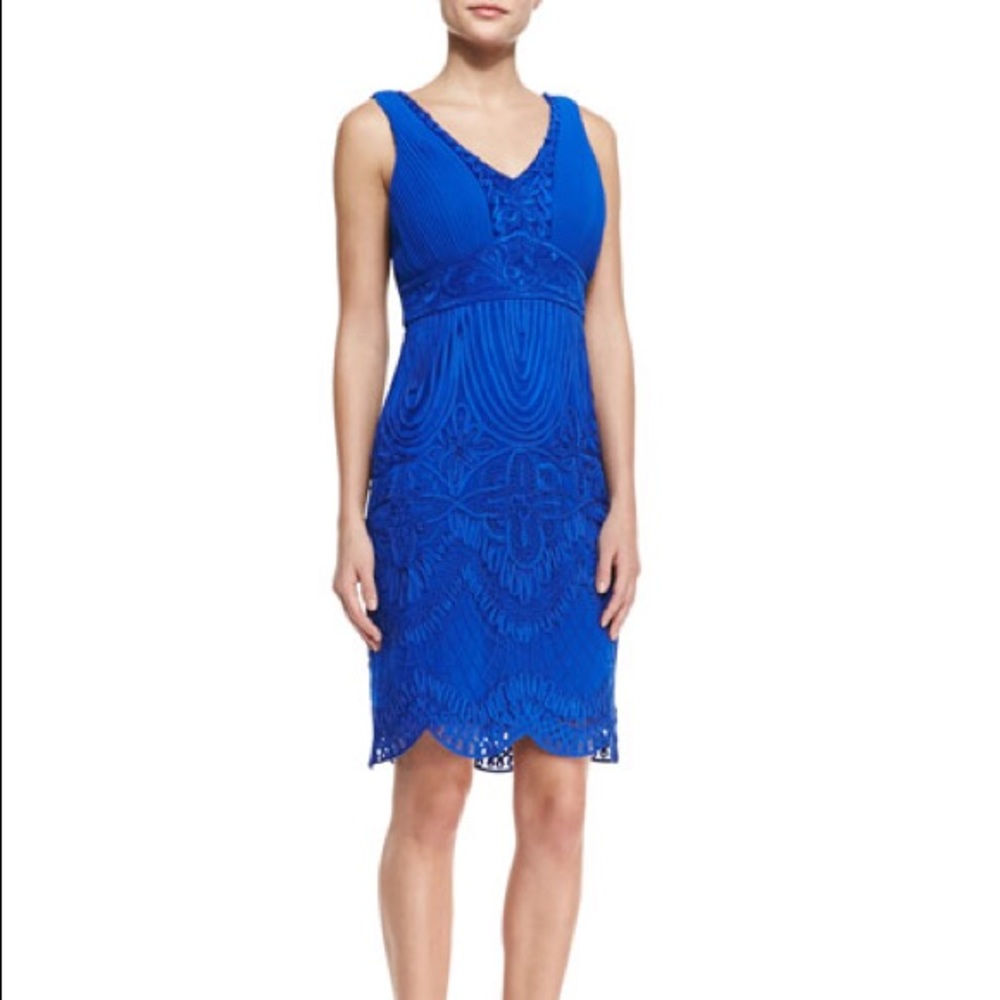 NWT Sue Wong Cobalt Pleated Embellishment …